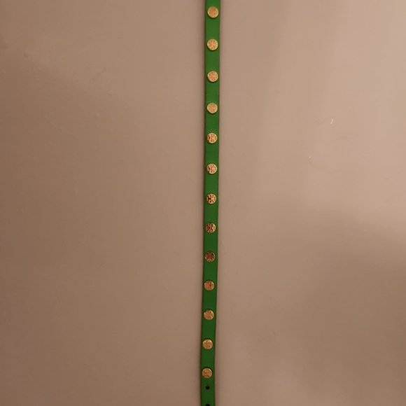 Tory Burch Leather Wrap Bracelet Lime Green - Picture 3 of 4